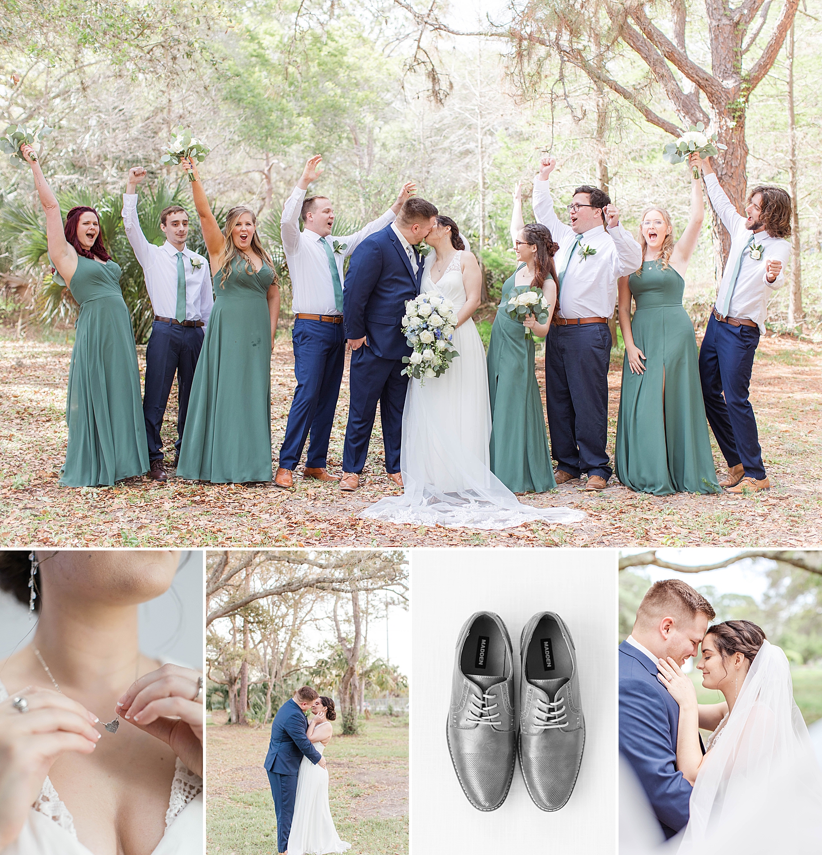 Sage and Navy Wedding at Boyd Hill in St. Pete, Florida