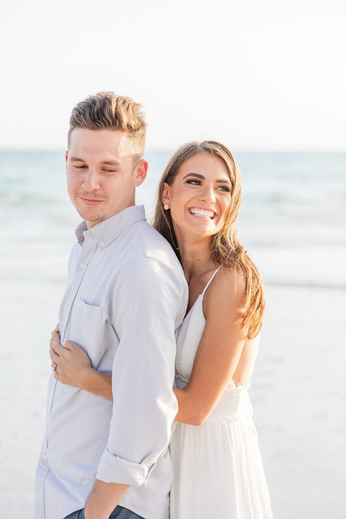 Sarasota beach engagement picture captured by Deanna Grace Photography. 