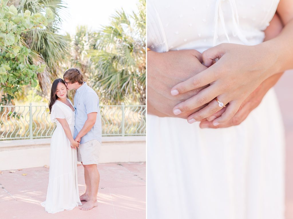 Engagement pictures on Treasure Island in St. Pete Florida.
