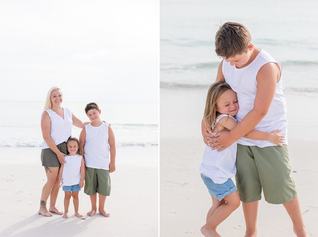 Family pictures on Anna Maria Island.