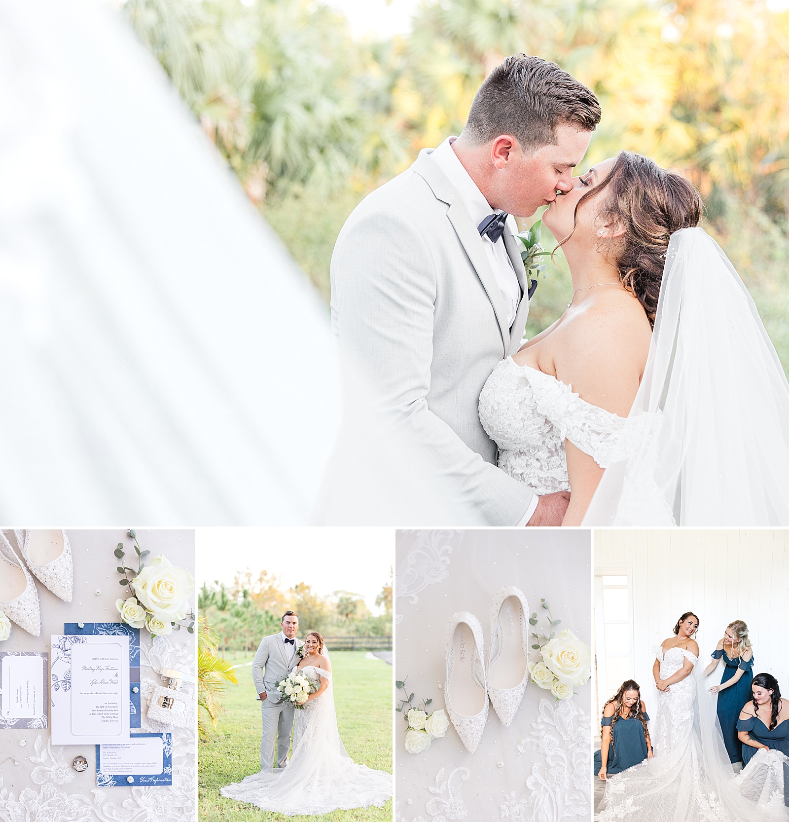 Navy Blue and Silver wedding at the white rose in Naples, Florida.