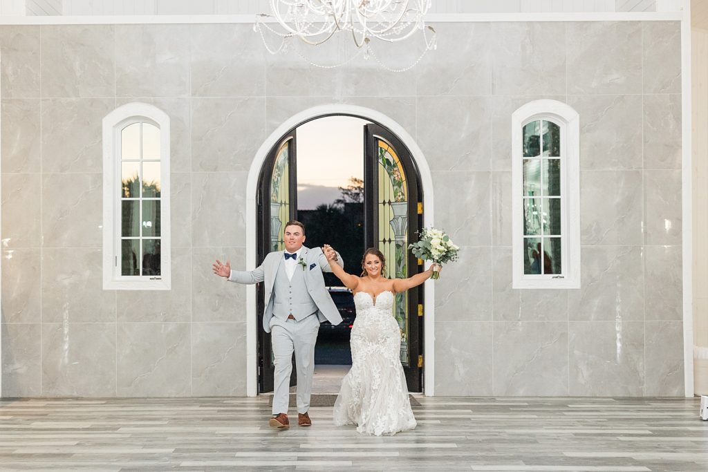 bride and groom entrance. 