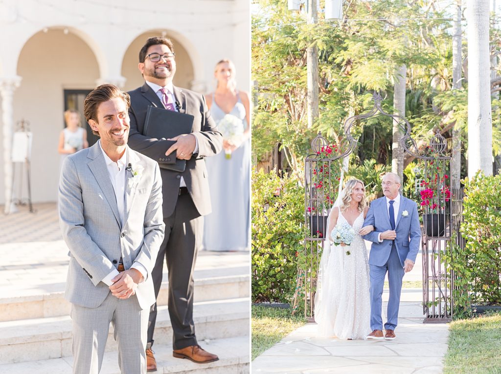 Wedding at the Alderman House by Mizner in Fort Myers, Florida. 