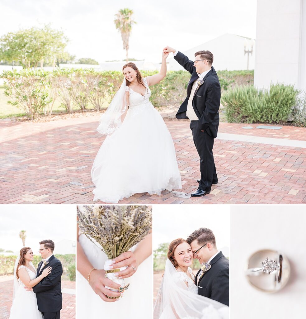 A wedding at the Winthrop Barn Theatre in Riverview, Florida by Deanna Grace Photography. 