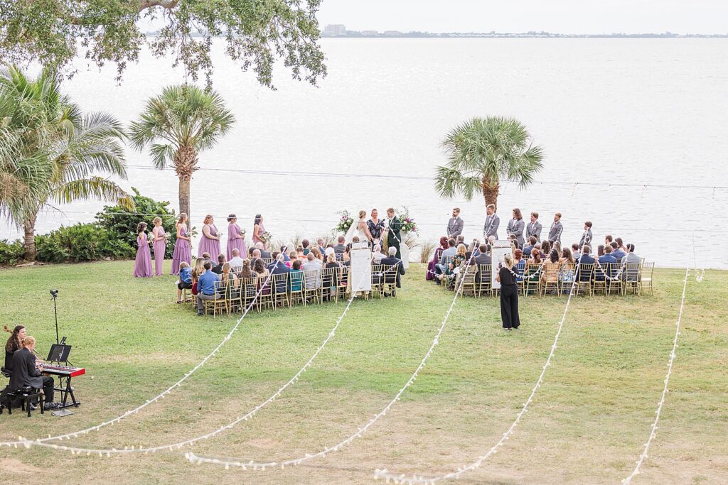 Sarasota wedding ceremony overlooking the water