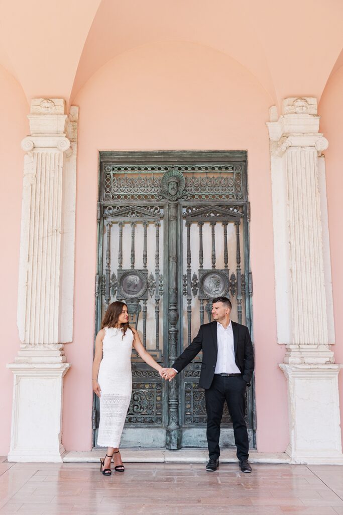 Engagement Pictures at The Ringling Museum in Sarasota Florida.