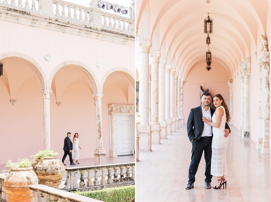 Engagement Pictures at The Ringling Museum in Sarasota Florida.