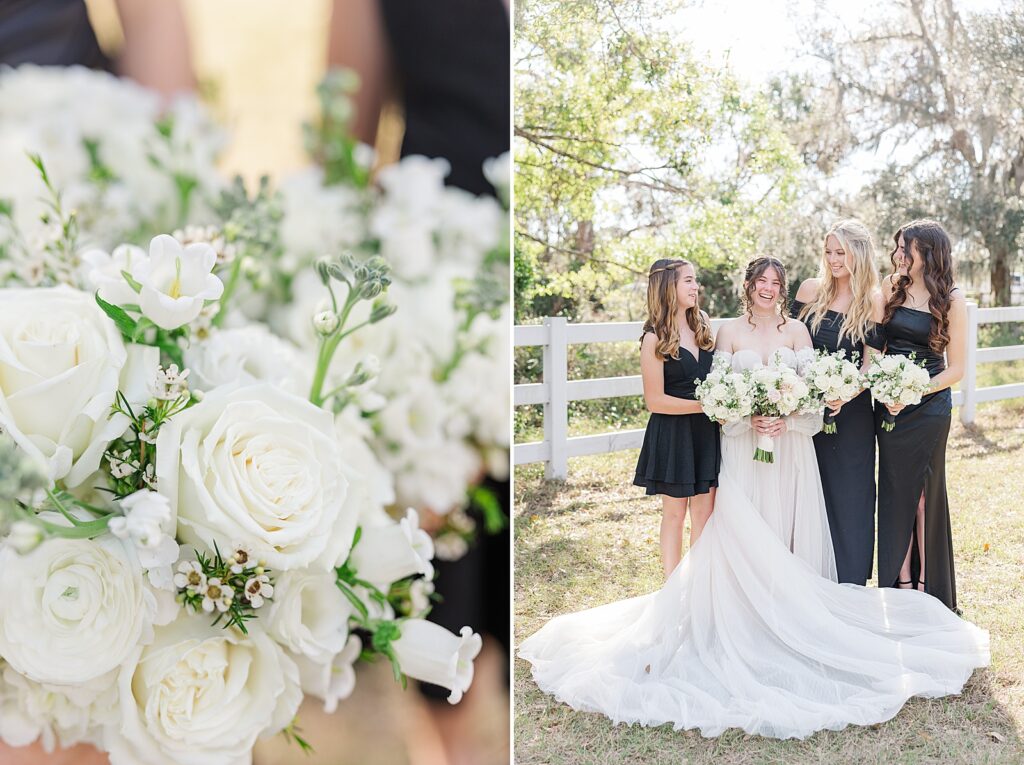 bride and bridesmaids. 