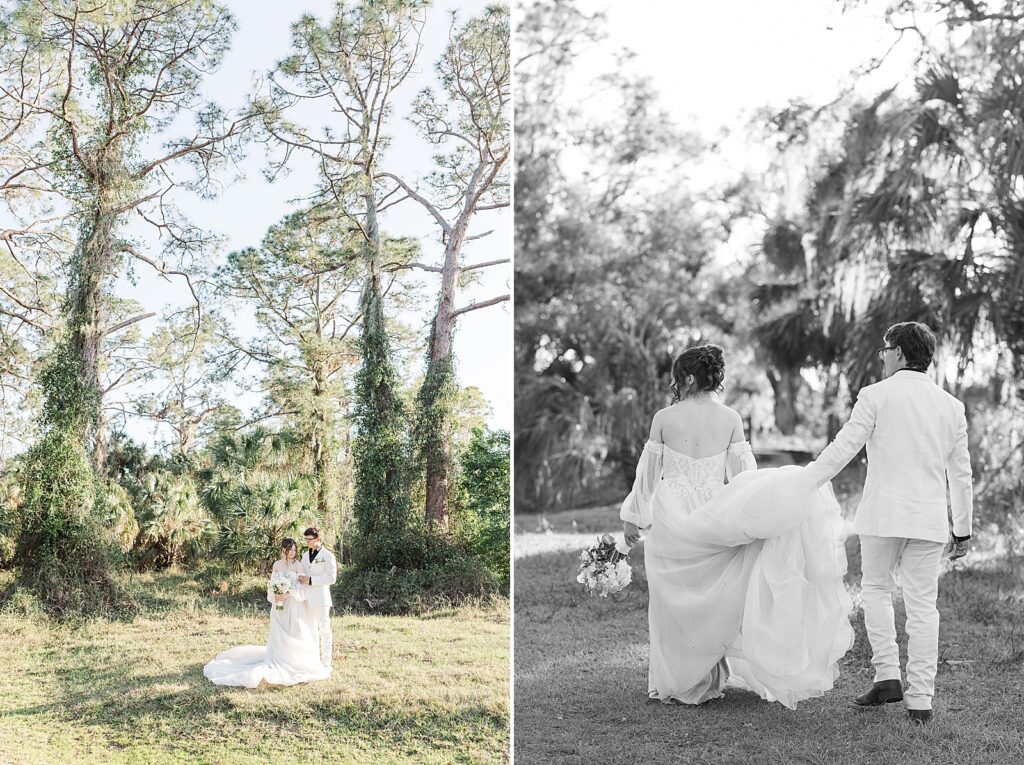 Photos of a Sarasota outdoor wedding. 