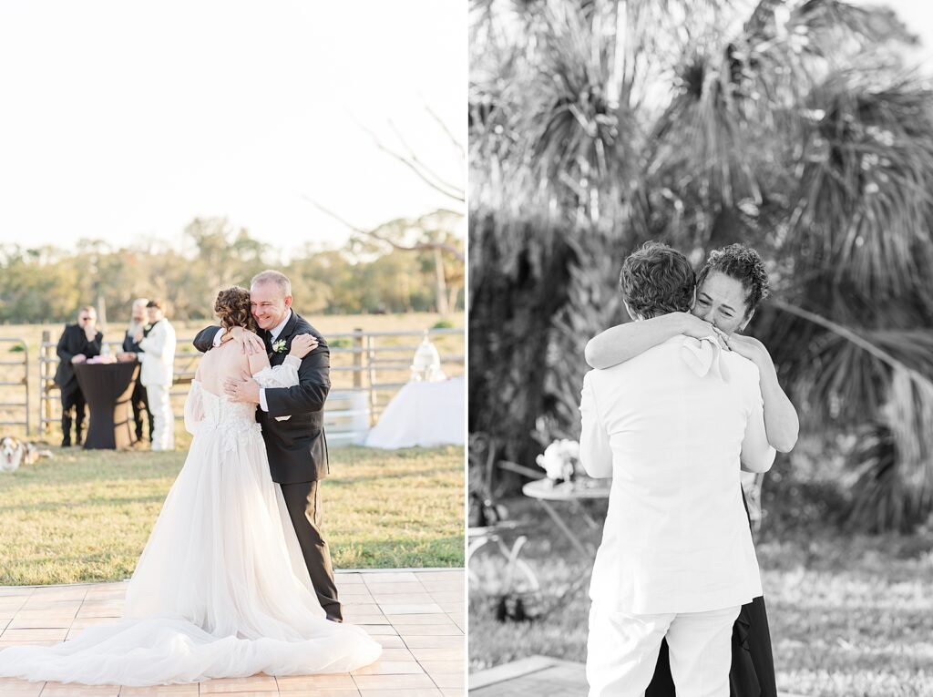 Parents dances at the wedding. 