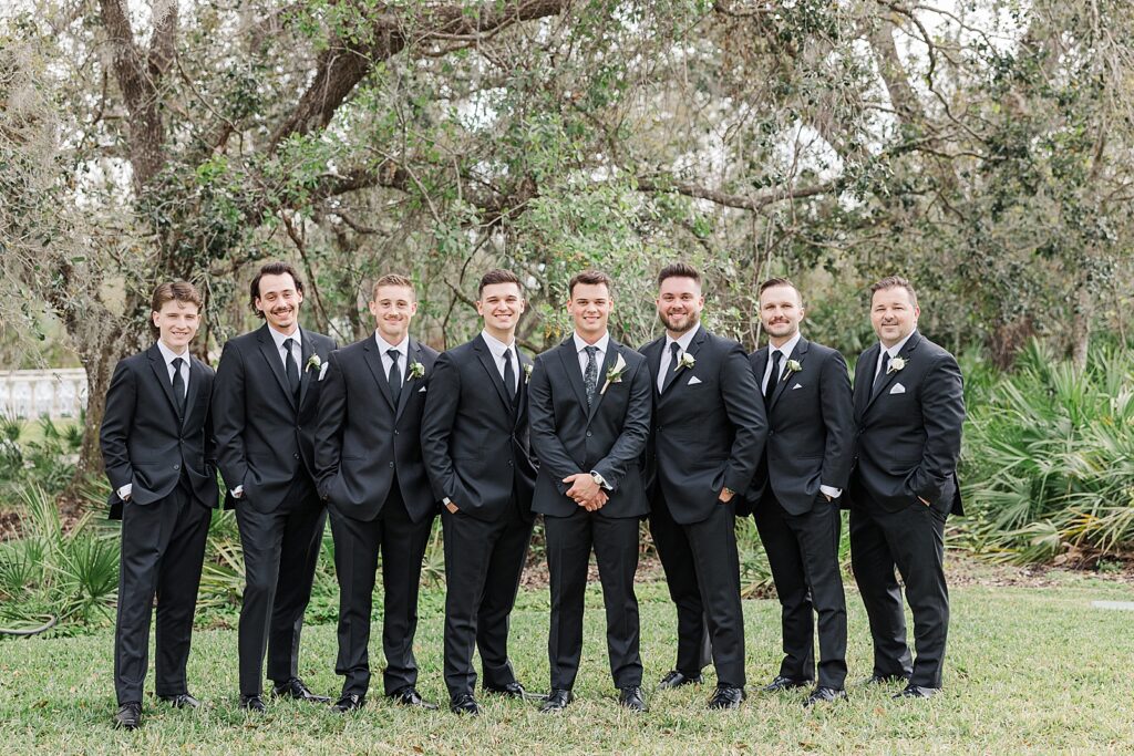 Groomsmen at The Hudson Manor at Diamond C Ranch in Myakka, Florida.