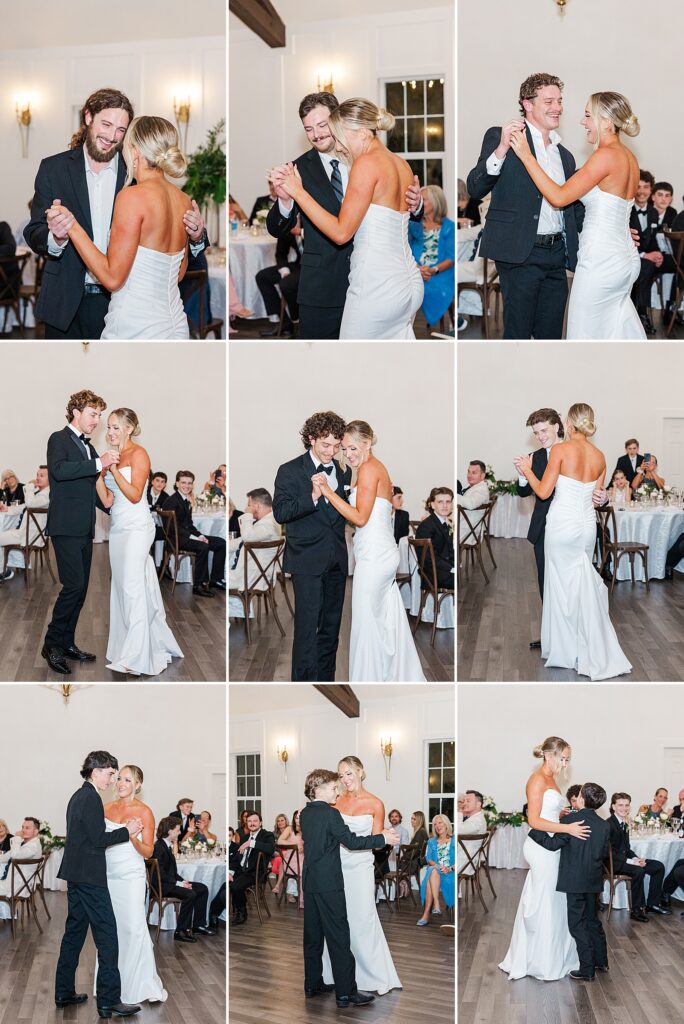 The bride dancing with her nine brothers.