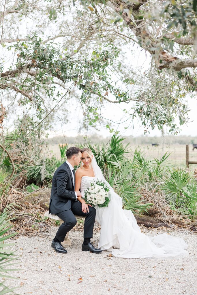 Bride and Groom Pictures at Hudson Manor at Diamond C Ranch.