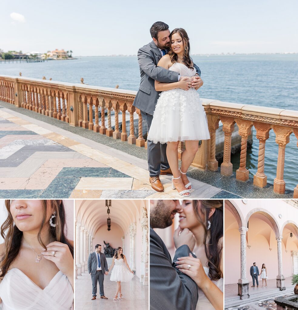 A summertime engagement session at the Ringling in Sarasota.